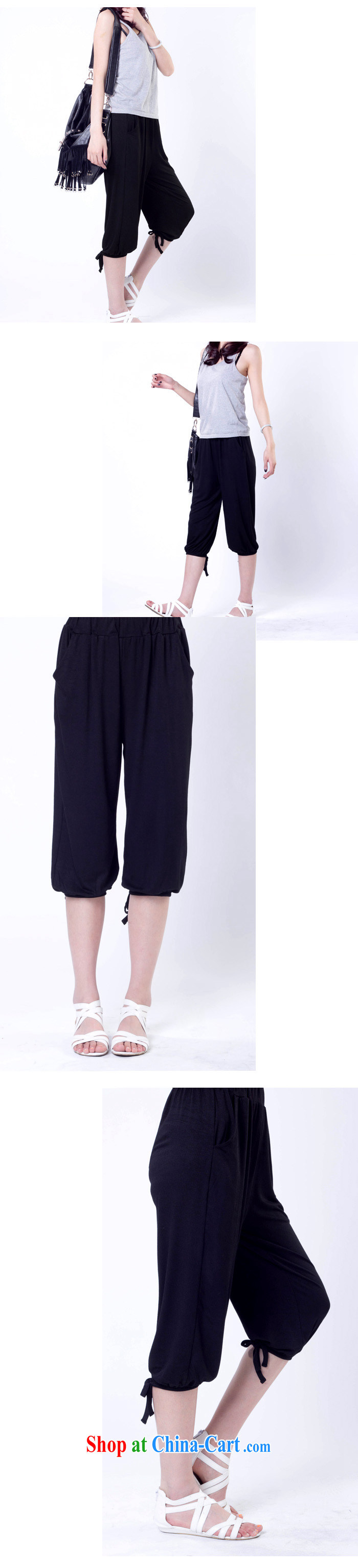 Summer NOS new Korean Beauty elastic large code trousers castor pants casual stylish pure cotton sports pants in the fertilizers increase A 8181 black this store clothing is king, not the size, pictures, price, brand platters! Elections are good character, the national distribution, so why buy now enjoy more preferential! Health