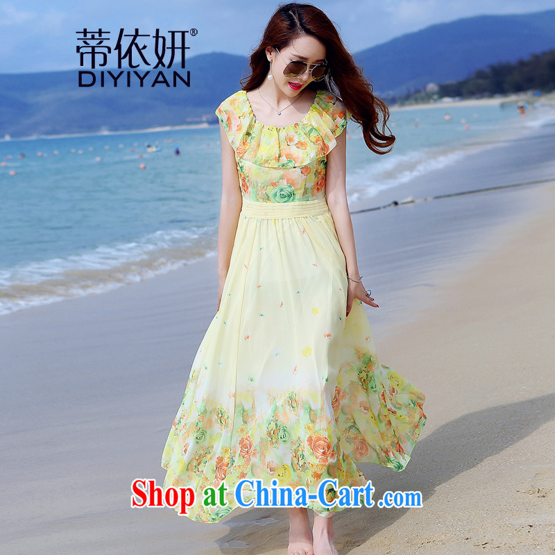 In accordance with his 2015 her new summer long bohemian style short-sleeved snow woven dresses D 350,715 Wong the big spend S