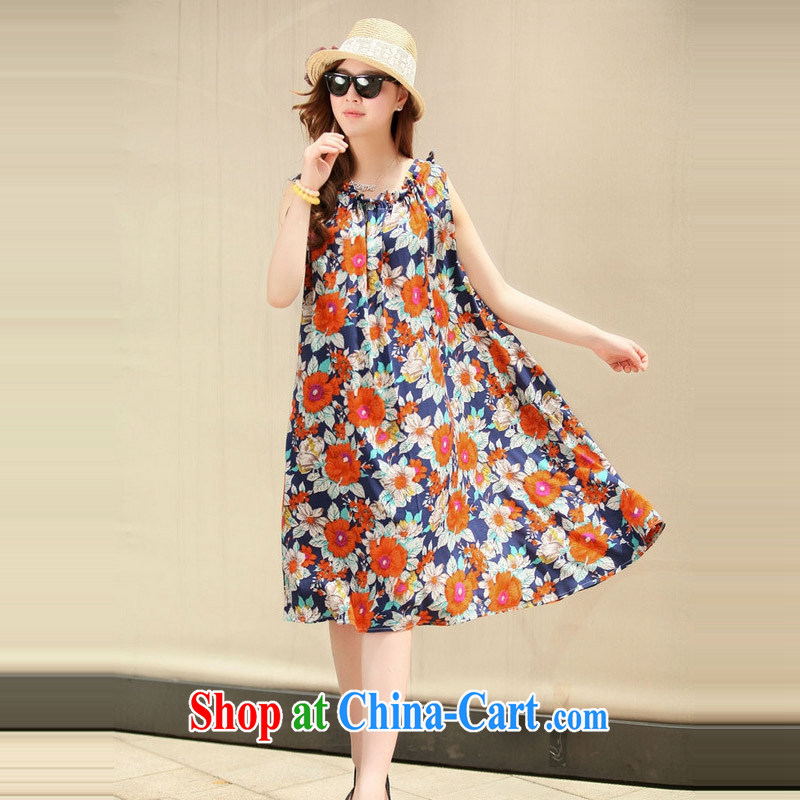 Fresh air summer 2014 new large, thick snow MM woven floral loose the code dress holiday dress beach skirt bohemian long skirt retro stamp, Daisy, code, fresh air, and shopping on the Internet