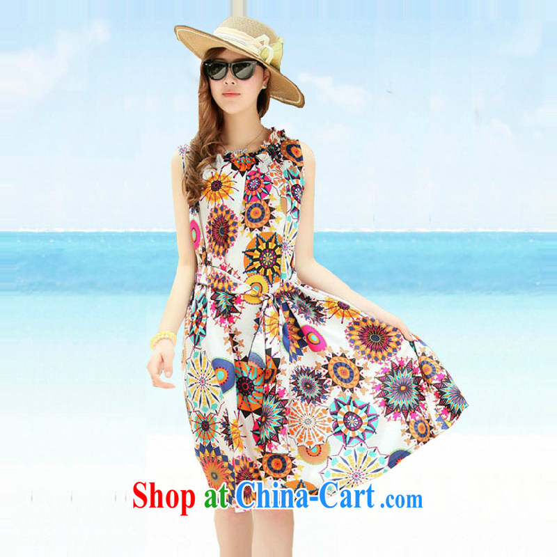 Fresh air summer 2014 new large, thick snow MM woven floral loose the code dress holiday dress beach skirt bohemian long skirt retro stamp, Daisy, code, fresh air, and shopping on the Internet