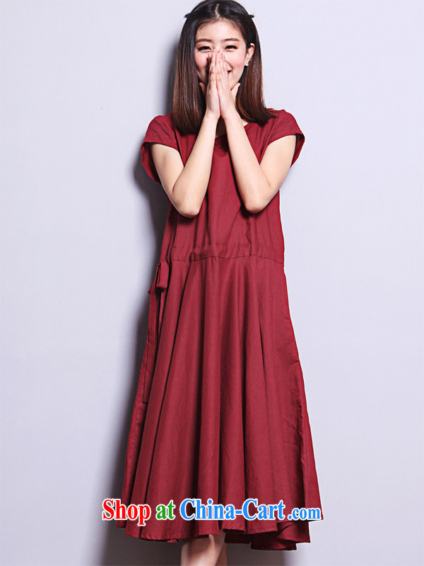 The Ju-Yee Nga summer girl, larger female fat sister, long cotton mA short-sleeve and FAT and FAT sister dresses YQ 9183 maroon XXL pictures, price, brand platters! Elections are good character, the national distribution, so why buy now enjoy more preferential! Health