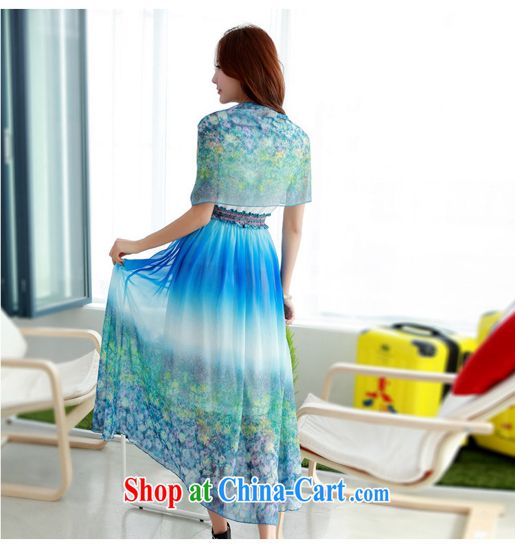 Constitution and clothing increased, female long skirt 2015 summer new bohemian style fade color snow woven stamp long skirt thick sister beach leisure dress purple 2 XL pictures, price, brand platters! Elections are good character, the national distribution, so why buy now enjoy more preferential! Health