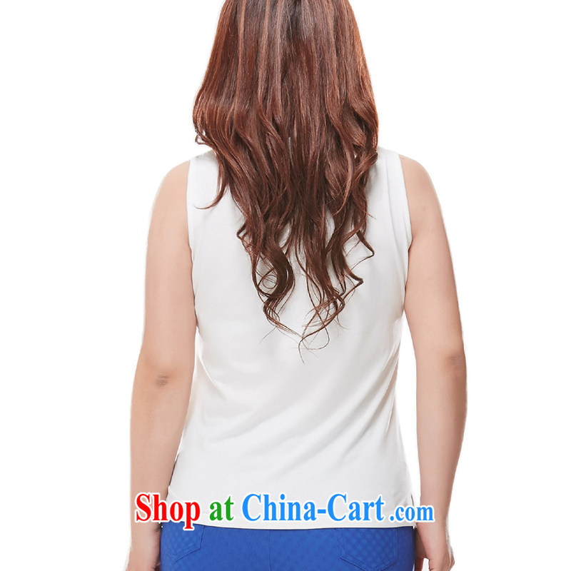 MsShe XL knitted vests 2015 new thick mm video thin beauty strap with solid T-shirt 7036 white XL, Susan Carroll, Ms Elsie Leung Chow (MSSHE), online shopping