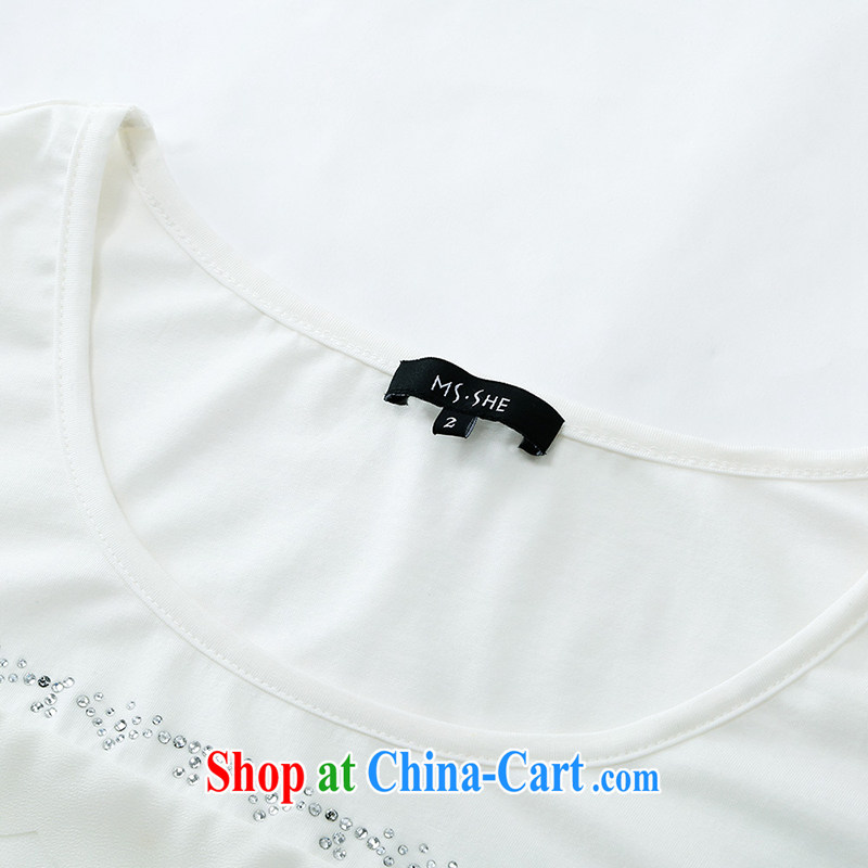 MsShe XL knitted vests 2015 new thick mm video thin beauty strap with solid T-shirt 7036 white XL, Susan Carroll, Ms Elsie Leung Chow (MSSHE), online shopping