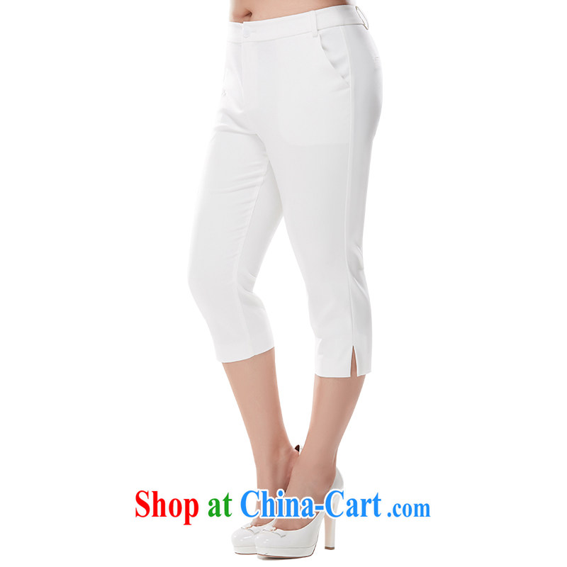 The MsShe indeed XL women 2015 summer new thick sister mm video thin leisure 7 pants 6950 m White T 6, Susan Carroll, Ms Elsie Leung Chow (MSSHE), shopping on the Internet