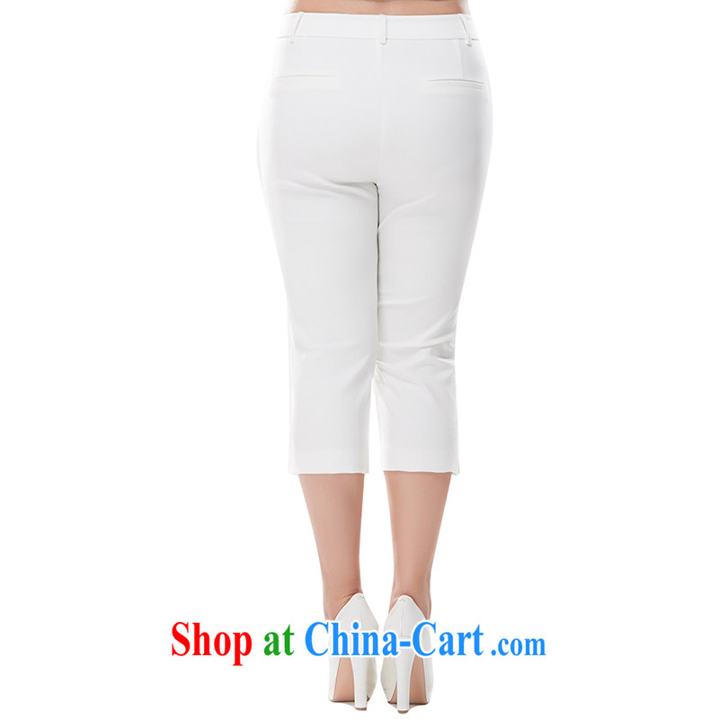 The MsShe indeed XL women 2015 summer new thick sister mm video thin leisure 7 pants 6950 m White T 6, Susan Carroll, Ms Elsie Leung Chow (MSSHE), shopping on the Internet