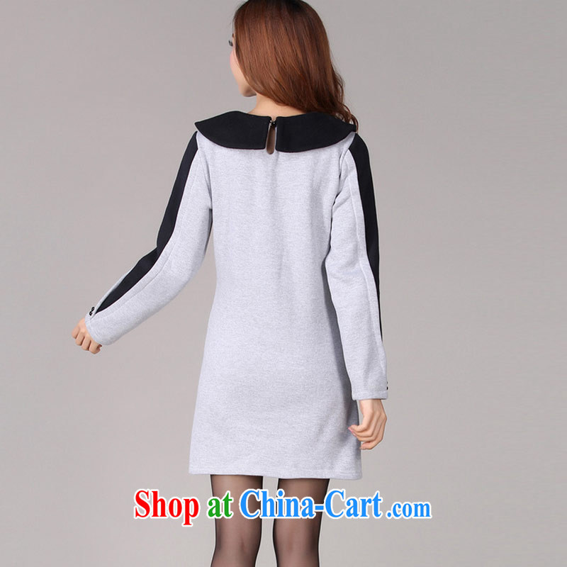 Thin (NOS)XL women Beauty thicken loose in the pocket longer dresses Y 21,531 gray 4 XL/180 jack, thin (NOS), online shopping