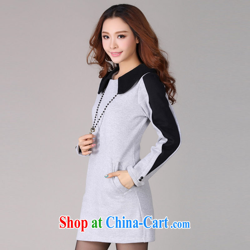 Thin (NOS)XL women Beauty thicken loose in the pocket longer dresses Y 21,531 gray 4 XL/180 jack, thin (NOS), online shopping