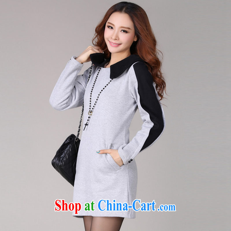 Thin (NOS)XL women Beauty thicken loose in the pocket longer dresses Y 21,531 gray 4 XL/180 jack, thin (NOS), online shopping