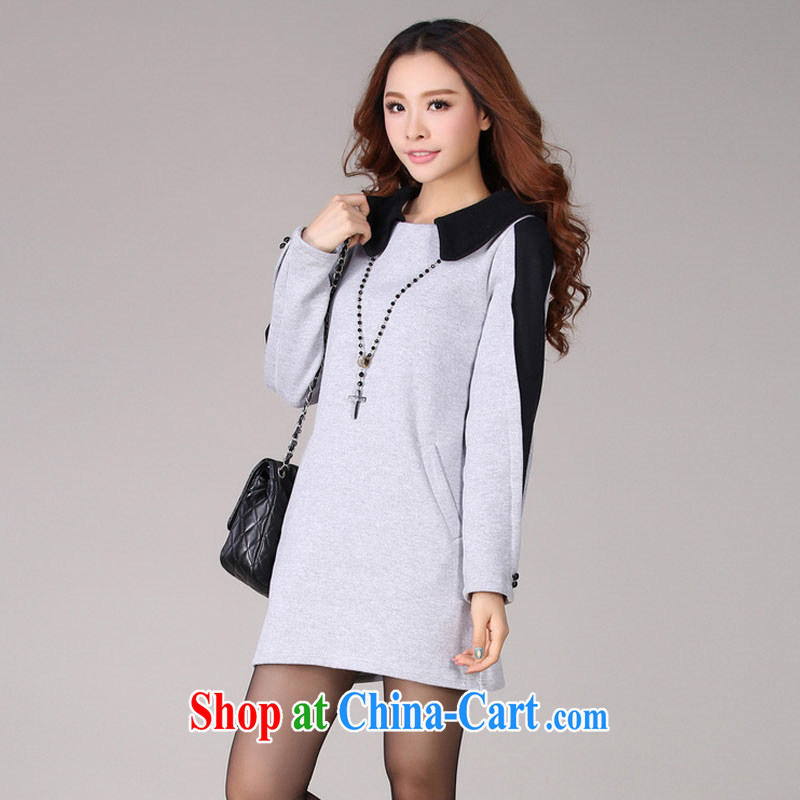 Thin (NOS)XL women Beauty thicken loose in the pocket longer dresses Y 21,531 gray 4 XL/180 jack, thin (NOS), online shopping