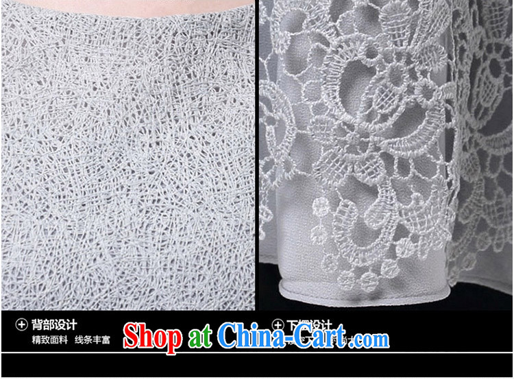 The Ting zhuangting fat people graphics thin 2015 spring and summer, the United States and Europe, female fashion by the flower cuff lace shirt T pension 1605 gray 5 XL pictures, price, brand platters! Elections are good character, the national distribution, so why buy now enjoy more preferential! Health