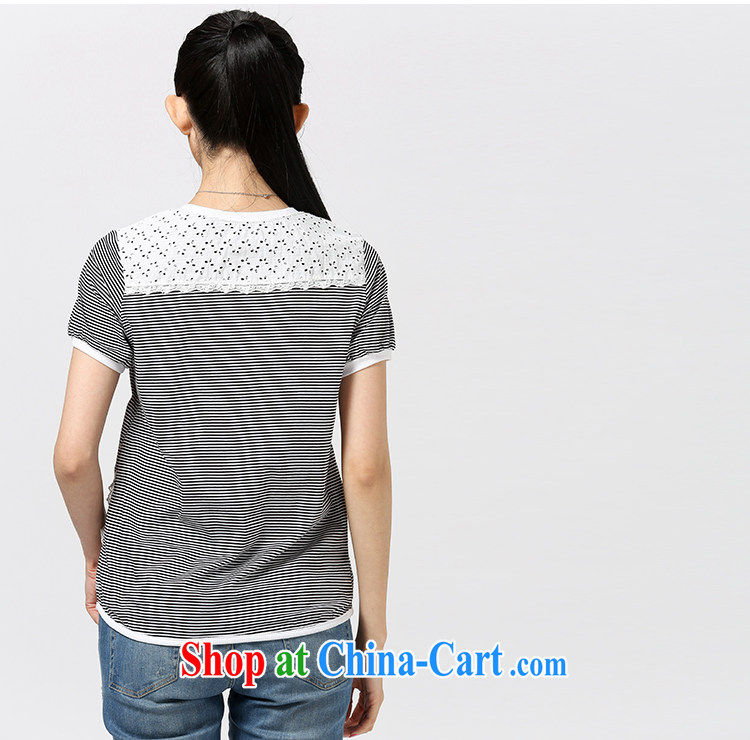 Water itself is indeed the XL girls summer new, 2014 loose Korean bar tile short-sleeve shirt T S XB 14 1830 black-and-white, L pictures, price, brand platters! Elections are good character, the national distribution, so why buy now enjoy more preferential! Health