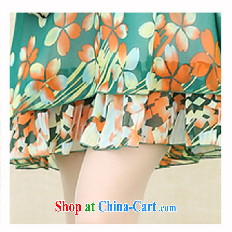 The Ju-Yee Nga summer is the girl with thick sister graphics thin floral floral short-sleeved snow woven dresses YJ 183 commercial toner XXXXL, Yu Yee Nga, shopping on the Internet