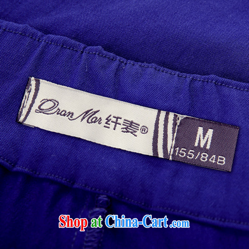 The Mak is the female 2014 summer new thick mm stylish solid-colored beauty 7 solid pants LW 001 Po blue XL, former Yugoslavia, Mak, and shopping on the Internet
