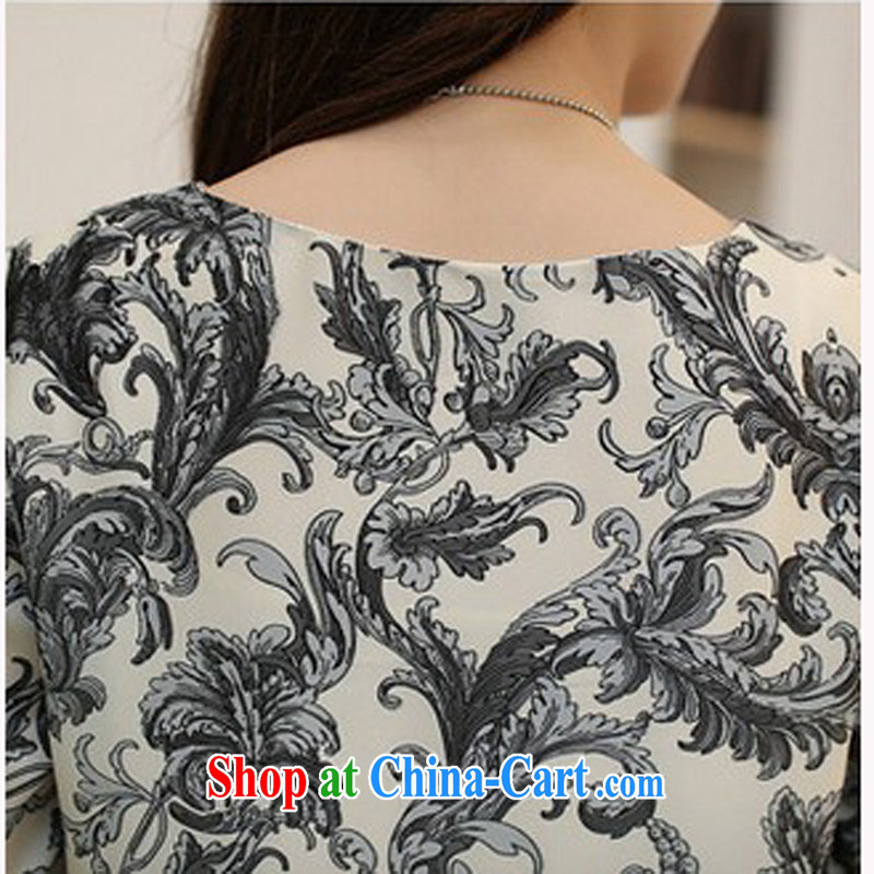 Cheuk-yan Yi Lai Ying 2015 spring loaded the Code women's clothing stylish stamp with 7 sub-cuff retro snow woven shirts M 1621 photo color 5 XL, Cheuk-yan Yi-lai, and, shopping on the Internet