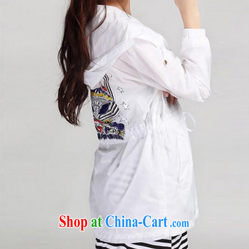 queen sleeper sofa Ngai advisory committee 2014 summer new, mm thick and fat increase, women with SunScreen clothing beach clothing and thick MM UV-shirt jacket 2445 white 2XL, queen sleeper sofa Ngai advisory committee, shopping on the Internet