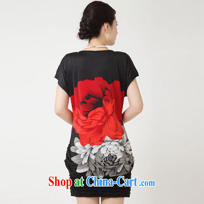 The line spend 2014 new stamp the code T pension Korean version of the greater code female summer relaxed female T pension 4 NL - 6 black 5 XL, sea routes, the Code women, shopping on the Internet