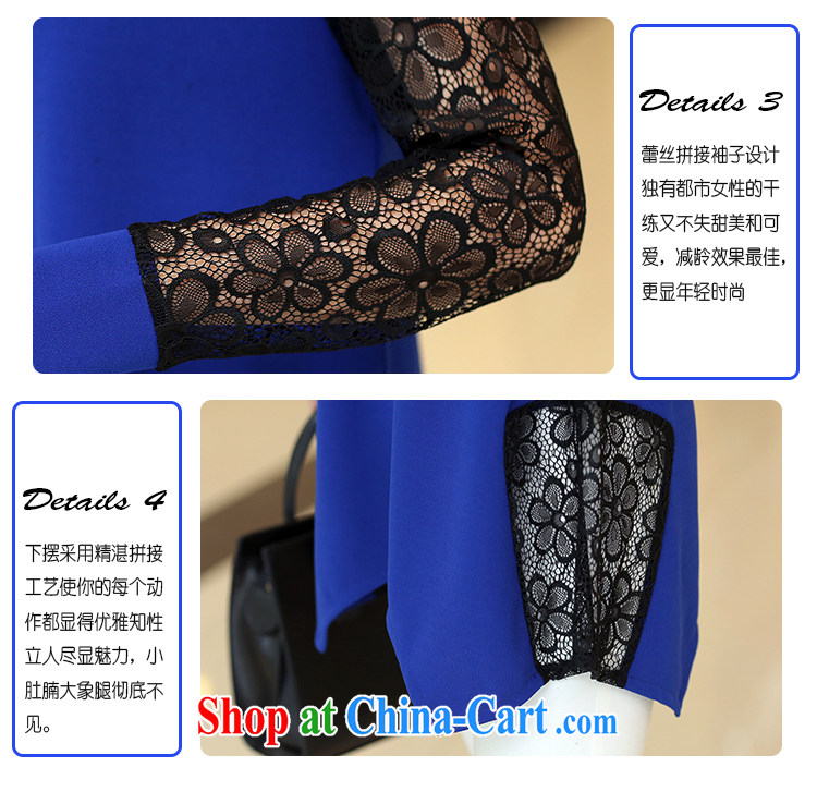 The Chinese clothing and building 2015 new, larger female lace spell series dress blue XXXL code pictures, price, brand platters! Elections are good character, the national distribution, so why buy now enjoy more preferential! Health