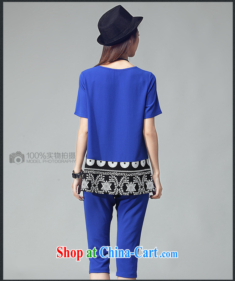 Morning would be 2015 summer new Korean version and indeed increase, female fat sister loose video thin short-sleeve ethnic wind knocked color stamp stitching Leisure package black 4XL pictures, price, brand platters! Elections are good character, the national distribution, so why buy now enjoy more preferential! Health