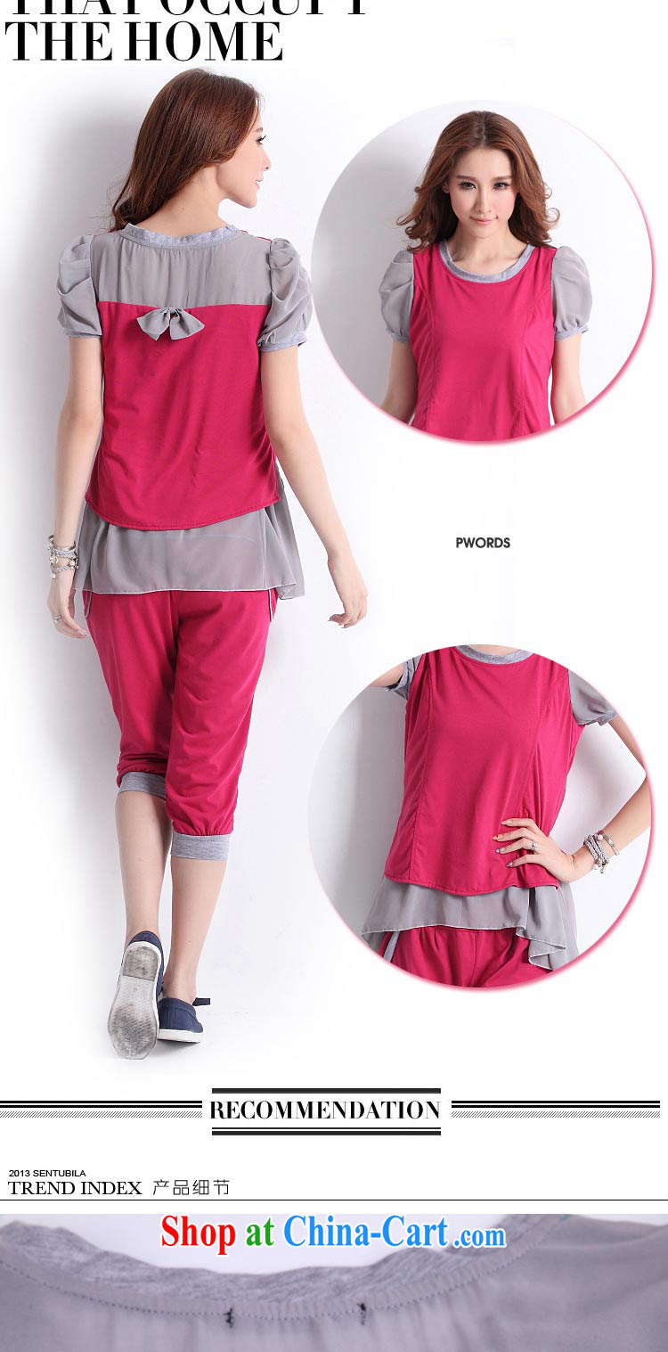 The Chinese clothing and building 2014 new Korean short-sleeved 7 pants trendy, female Leisure package girls summer pink XXL pictures, price, brand platters! Elections are good character, the national distribution, so why buy now enjoy more preferential! Health