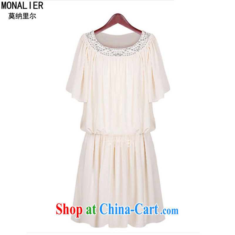 Mona, MM focused on the United States and Europe, female King code bat short-sleeved video gaunt the Summer Snow, woven dresses 2107 black 5 XL, MONA (monalier), and shopping on the Internet