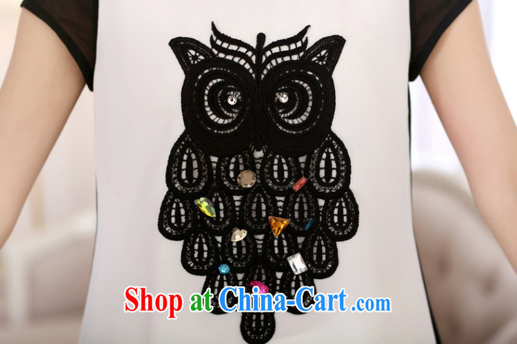 The ink marks summer 2015 King, female child adoption cute owl stamp short sleeve shirt T larger relaxed, do not rule out the snow woven shirts black 4XL pictures, price, brand platters! Elections are good character, the national distribution, so why buy now enjoy more preferential! Health
