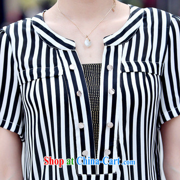 The Ju-Yee Nga 2014 new summer maximum code female vertical streaks on sister graphics thin and thick short-sleeved snow woven shirts blue bar XXXL pictures, price, brand platters! Elections are good character, the national distribution, so why buy now enjoy more preferential! Health