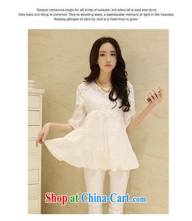 Simply stamp 2015 new loose round collar sleeveless shirts T girl lace shirt doll T-shirt large code 9025 white L pictures, price, brand platters! Elections are good character, the national distribution, so why buy now enjoy more preferential! Health