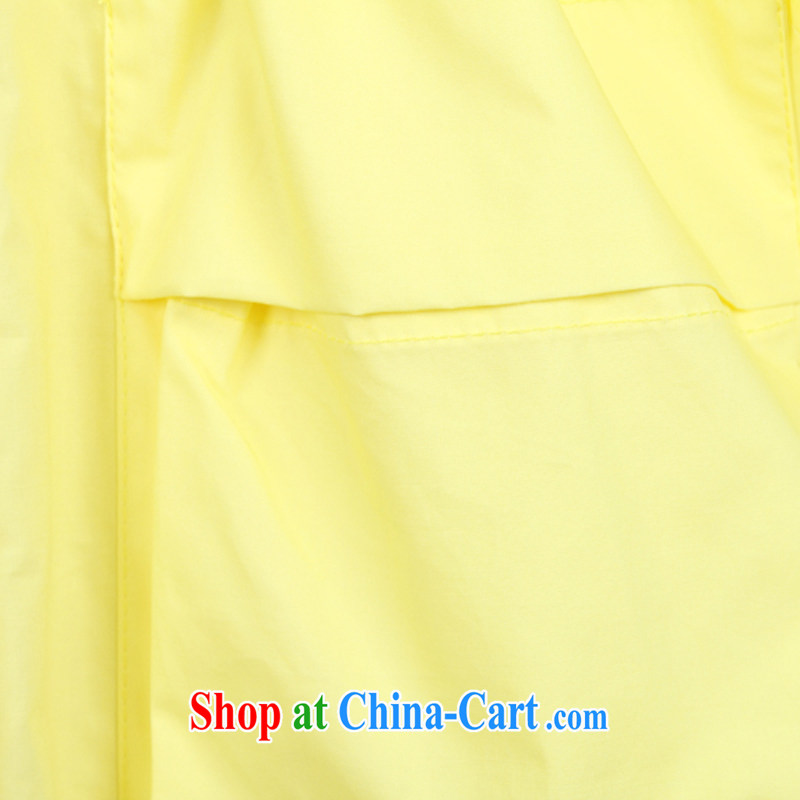 sea routes take new-waist-cap large code-yi Korean version of the greater code female candy-colored loose women's coats DP - 1 yellow large code XL, sea routes, and, on-line shopping