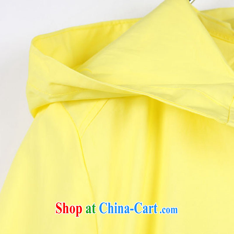 sea routes take new-waist-cap large code-yi Korean version of the greater code female candy-colored loose women's coats DP - 1 yellow large code XL, sea routes, and, on-line shopping