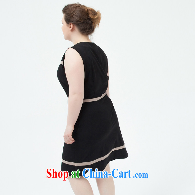 The Tomnrabbit indeed XL women sleeveless dresses beauty graphics thin thick MM-solid black skirt XXXL, Tomnrabbit, shopping on the Internet