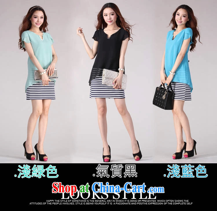 In short, the summer will be new, thick MM larger Beauty Stripe graphics thin false Two-piece snow woven dresses L 8062 black 5 XL pictures, price, brand platters! Elections are good character, the national distribution, so why buy now enjoy more preferential! Health