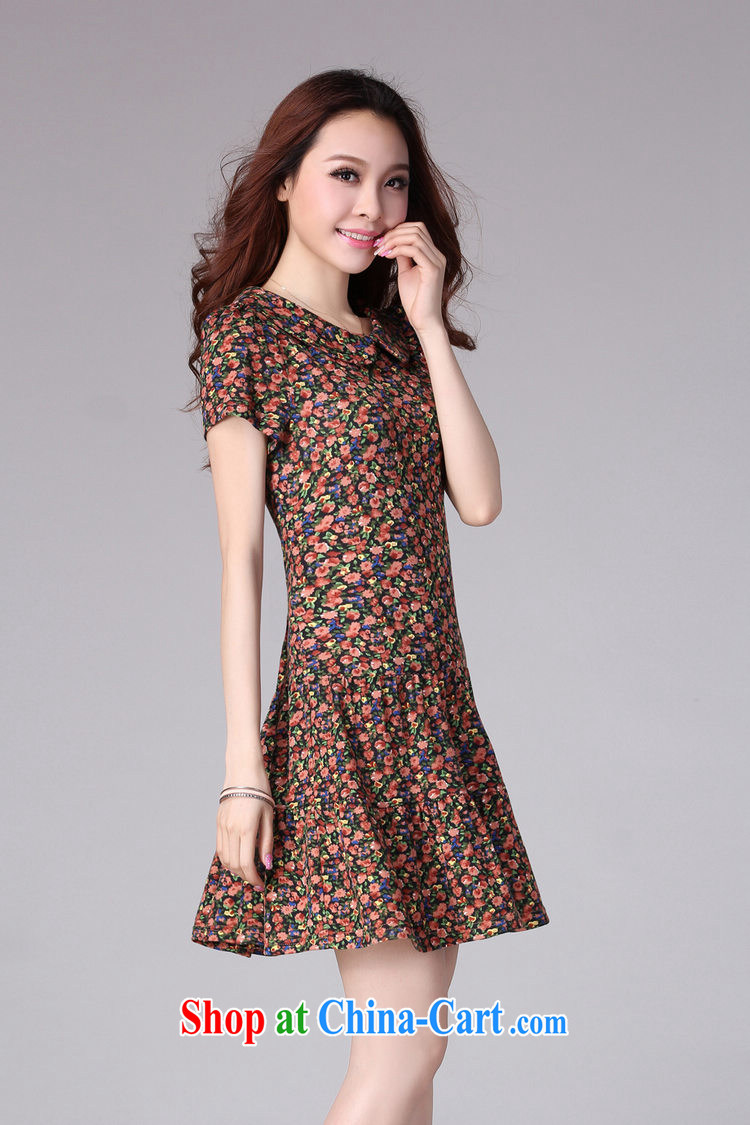 Constitution XL women dresses 2015 summer new summer short-sleeved long skirt Korean floral sweet lady College wind dress thick sister short suit XL 4 155 - 170 Jack pictures, price, brand platters! Elections are good character, the national distribution, so why buy now enjoy more preferential! Health