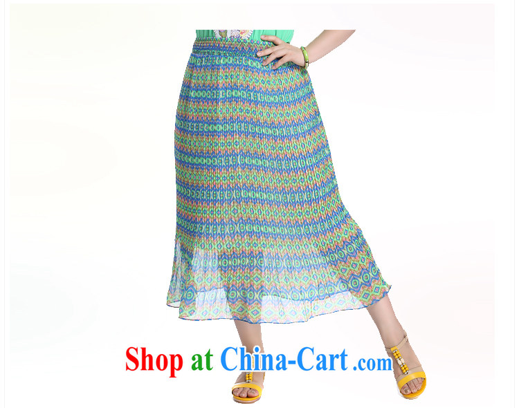 Slim Li-su summer 2014 new, larger female Stylish retro stamp duty Elasticated waist 100 snow ground woven waist skirt Q 3985 green XXXXL pictures, price, brand platters! Elections are good character, the national distribution, so why buy now enjoy more preferential! Health