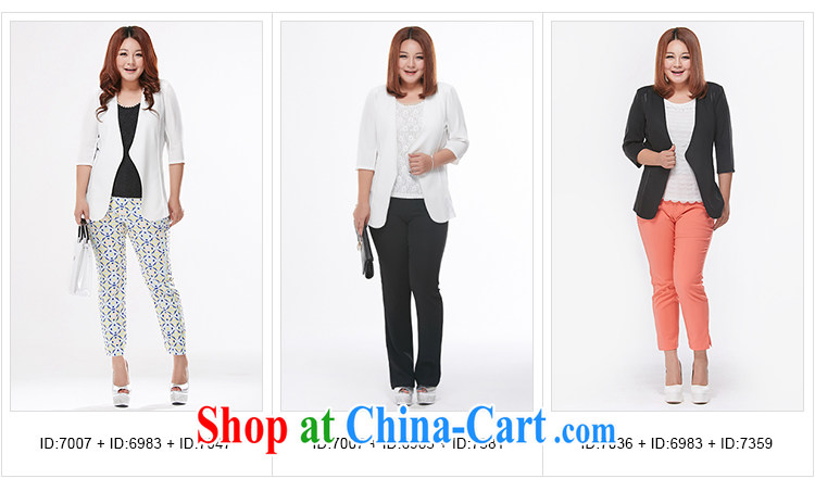 MsShe XL female OL small suits 2015 summer, new day, 7 cuff small suits 6983 white 5 XL pictures, price, brand platters! Elections are good character, the national distribution, so why buy now enjoy more preferential! Health