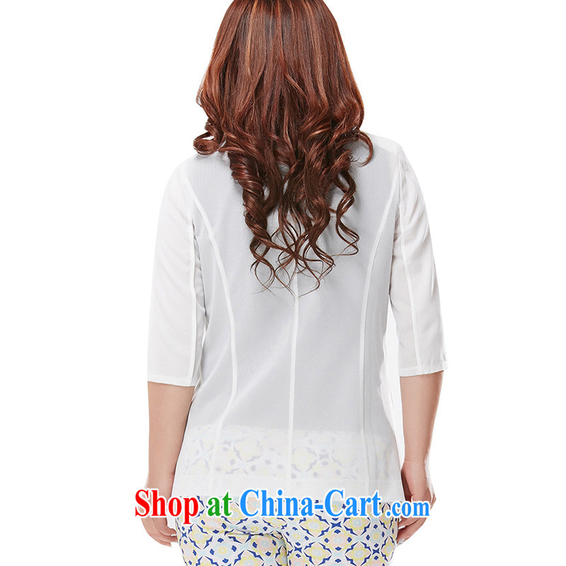 MsShe XL female OL small suits 2015 summer, new day, 7 cuff small suits 6983 white 5 XL, Susan Carroll, Ms Elsie Leung Chow (MSSHE), shopping on the Internet