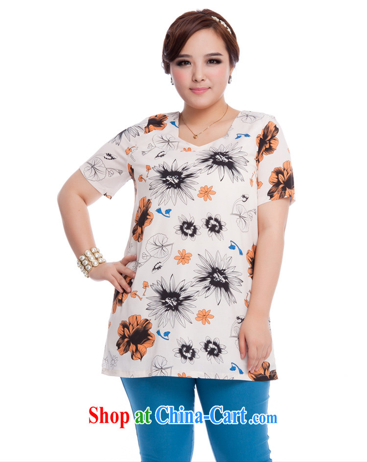 The Ting zhuangting fat people graphics thin 2015 summer new Korean version of the greater code female short-sleeved stamp snow T woven shirts T-shirt 1612 suit 4 XL pictures, price, brand platters! Elections are good character, the national distribution, so why buy now enjoy more preferential! Health