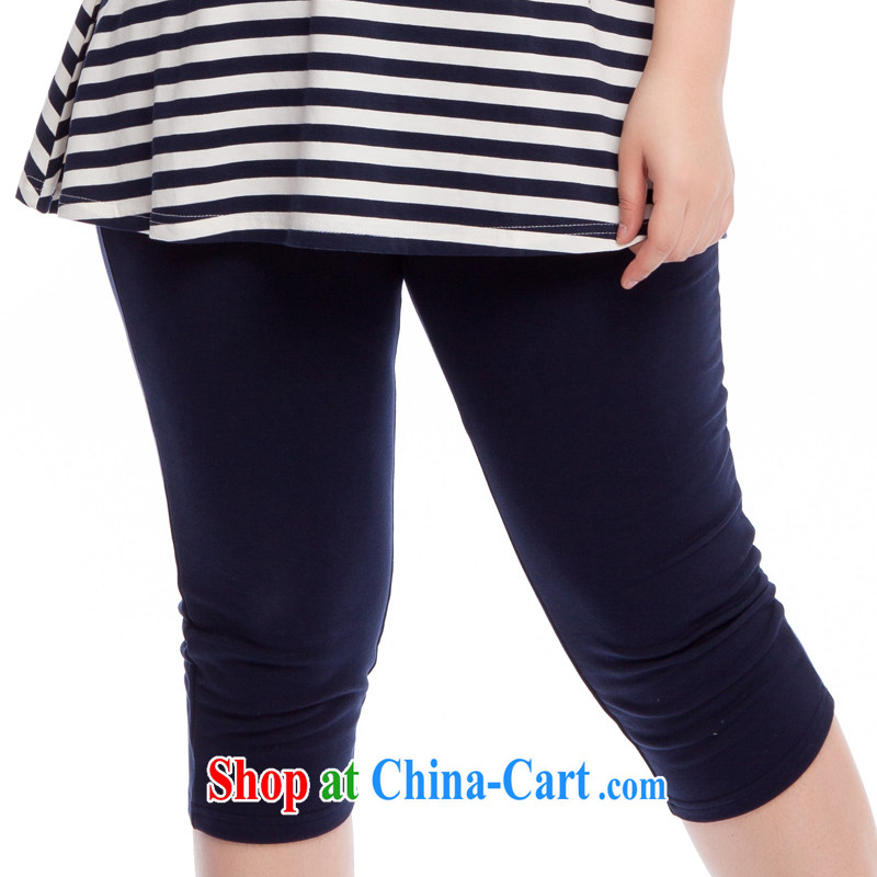 Replace-ting zhuangting fat people video thin 2015 summer new, Korean version of the greater number, striped short-sleeve is really two T pension Kit 2133 BMW blue 3 XL, Ting (zhuangting), online shopping