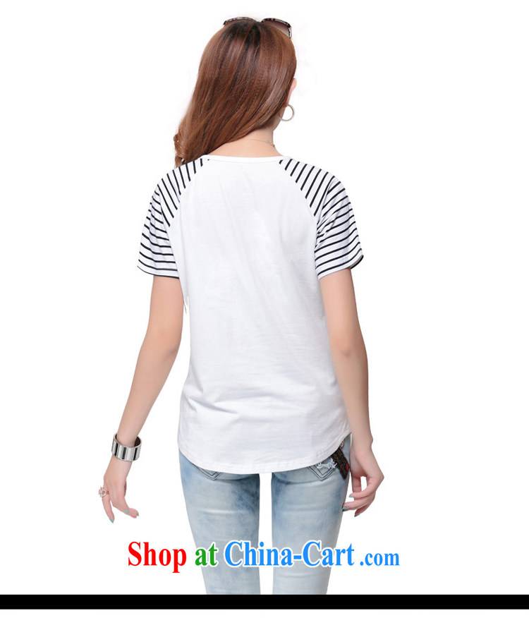 A leaf King, short-sleeve striped stitching Korean T pension white XXXXL 175 Jack left and right pictures, price, brand platters! Elections are good character, the national distribution, so why buy now enjoy more preferential! Health