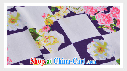 cheer for 2014 XL girls with thick MM summer new flowers patterned thick sister graphics thin large short-sleeve dress number 2060 purple 5 XL pictures, price, brand platters! Elections are good character, the national distribution, so why buy now enjoy more preferential! Health