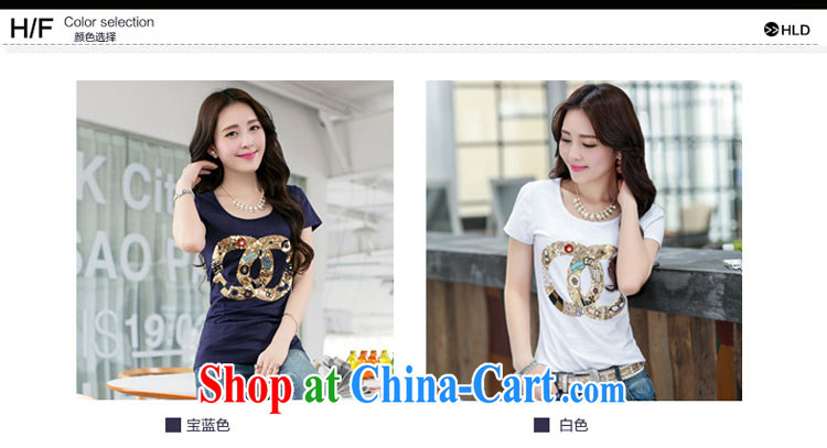 Simply stamped 2015 summer new Korean Beauty girls cotton T-shirts girls T-shirt with short sleeves large, female 8910 BMW blue XXXL pictures, price, brand platters! Elections are good character, the national distribution, so why buy now enjoy more preferential! Health