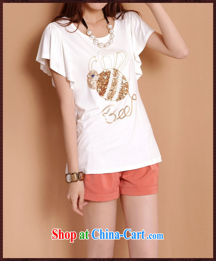 Simply stamped 2015 summer new Korean personality, Mostar, female short-sleeve shirt T flouncing large white code 661 white XXL pictures, price, brand platters! Elections are good character, the national distribution, so why buy now enjoy more preferential! Health