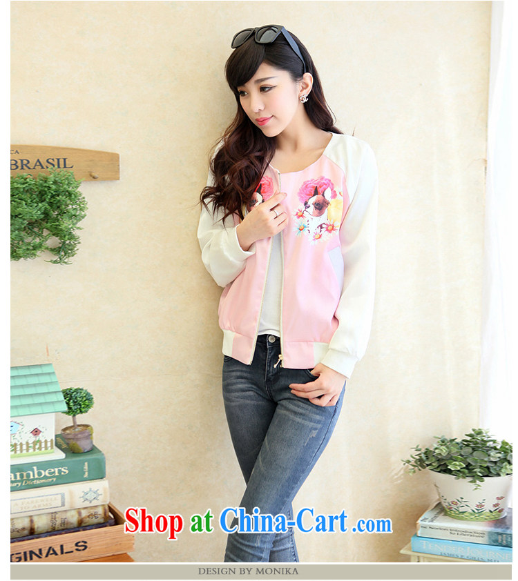 Moses Veronica XL girls 2014 new spring Korean version mm thick, card, color 100 ground graphics thin cardigan jacket Pearl Powder XXXL pictures, price, brand platters! Elections are good character, the national distribution, so why buy now enjoy more preferential! Health