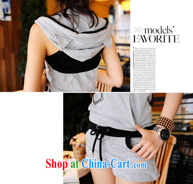 Barbara Anne poetry 2015 package girls summer fashion Korean bare shoulders 3-piece dress casual shorts movement, light gray (3 piece set) are, pictures, price, brand platters! Elections are good character, the national distribution, so why buy now enjoy more preferential! Health