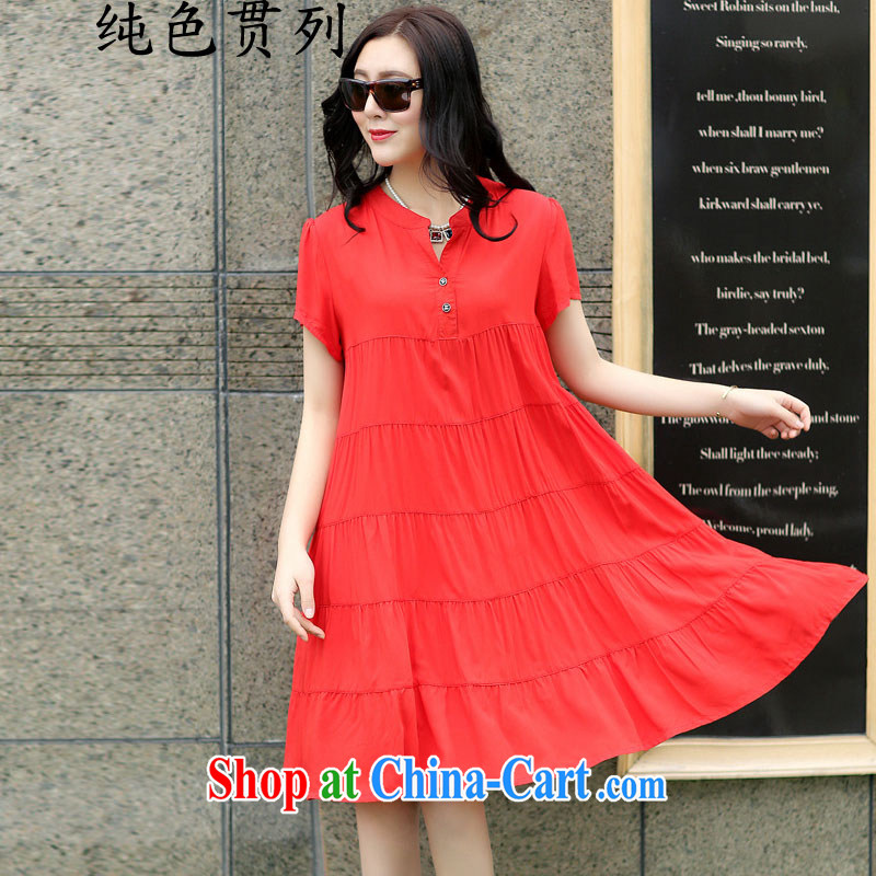 Pure color has always list summer 2015 new Korean version the Code women mm thick loose stitching short-sleeved cotton the dresses girls summer Po blue XXL, the solid color has always been, and shopping on the Internet