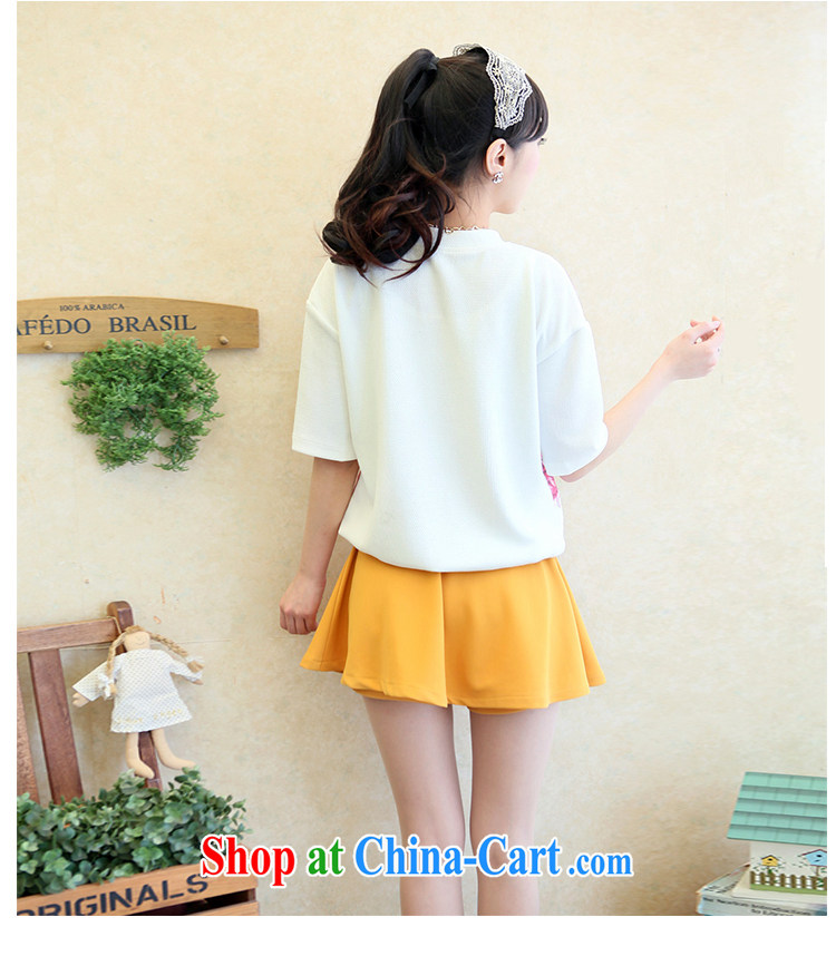 mm thick summer 2014 larger female thick sister graphics thin Korean New stitching round-collar short-sleeve T-shirt girl T pension white XXXXL pictures, price, brand platters! Elections are good character, the national distribution, so why buy now enjoy more preferential! Health