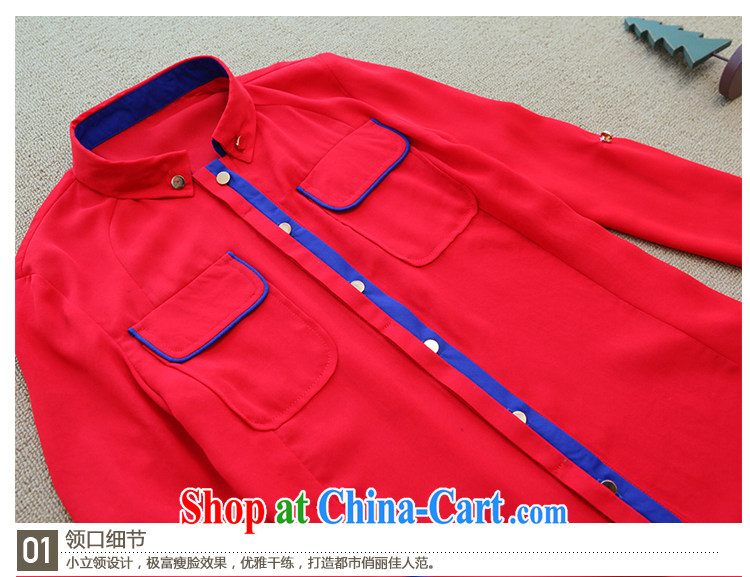 mm thick spring 2014 the Code women with thick sister graphics thin Korean version of the new, hit color lapel long-sleeved T-shirt women T-shirt red XXXXL pictures, price, brand platters! Elections are good character, the national distribution, so why buy now enjoy more preferential! Health