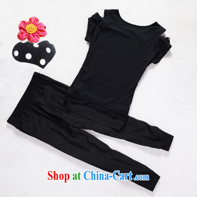 Princess Puntland Korean version of the greater code Leisure package summer uniforms trend short-sleeve Sport Kits black XXXL pictures, price, brand platters! Elections are good character, the national distribution, so why buy now enjoy more preferential! Health