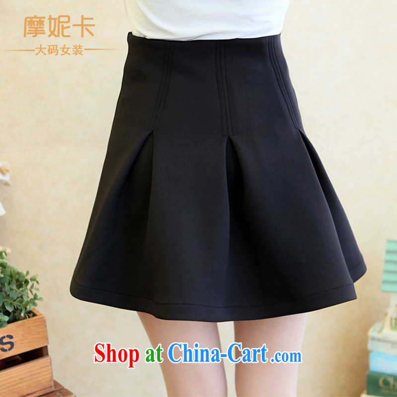 Moses Veronica mm thick spring 2014 the code female thick sister graphics thin Korean version of the new mobile phone seamlessly drill body skirt short skirt black XXXXL, Moses Veronica, shopping on the Internet