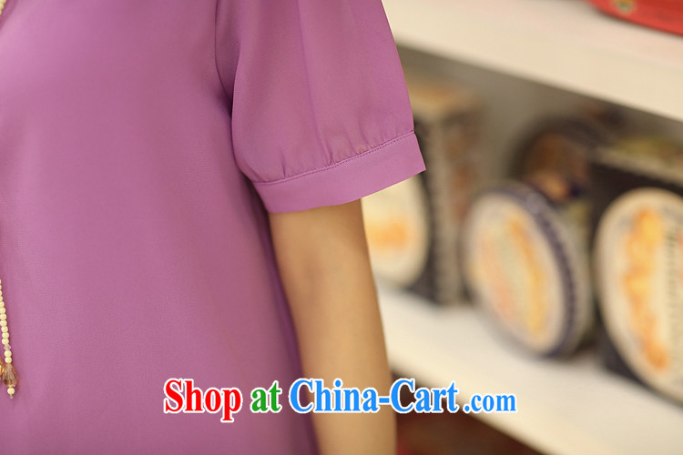The code is female, summer new, summer 2014 Korean version, long-short-sleeved snow woven shirts solid shirt - YY 2401 purple 4 XL code pictures, price, brand platters! Elections are good character, the national distribution, so why buy now enjoy more preferential! Health